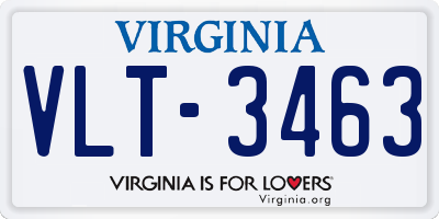 VA license plate VLT3463
