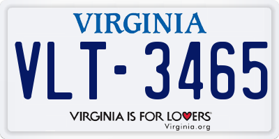 VA license plate VLT3465