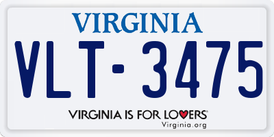 VA license plate VLT3475