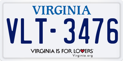 VA license plate VLT3476
