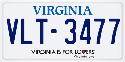 VA license plate VLT3477