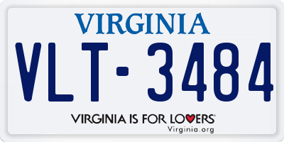 VA license plate VLT3484