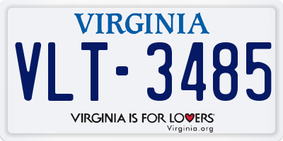 VA license plate VLT3485