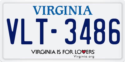 VA license plate VLT3486