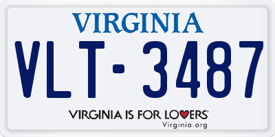 VA license plate VLT3487