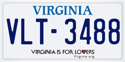 VA license plate VLT3488