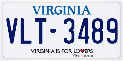 VA license plate VLT3489