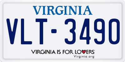 VA license plate VLT3490