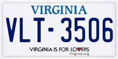 VA license plate VLT3506