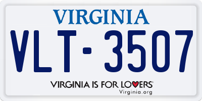 VA license plate VLT3507