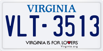 VA license plate VLT3513
