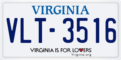 VA license plate VLT3516