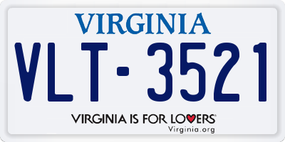 VA license plate VLT3521