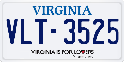 VA license plate VLT3525