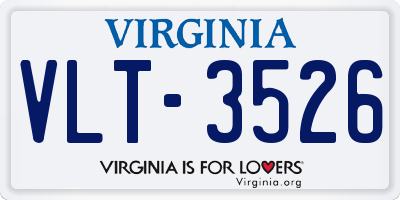 VA license plate VLT3526
