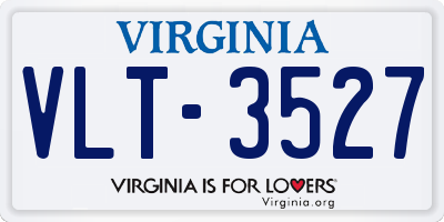 VA license plate VLT3527