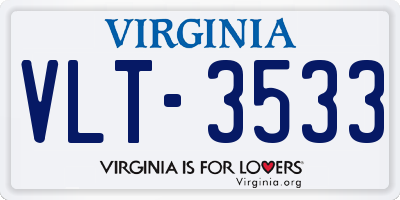VA license plate VLT3533
