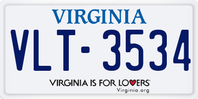 VA license plate VLT3534