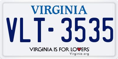 VA license plate VLT3535