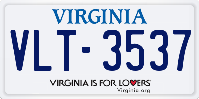 VA license plate VLT3537