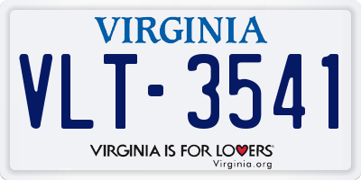 VA license plate VLT3541