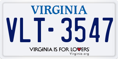 VA license plate VLT3547