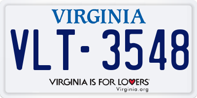 VA license plate VLT3548