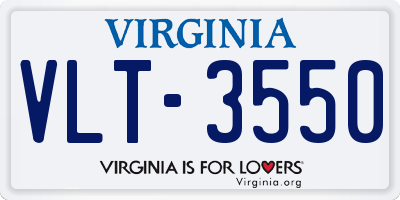 VA license plate VLT3550