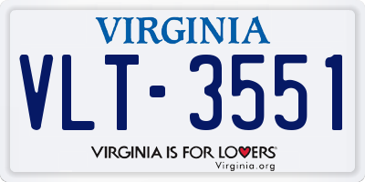 VA license plate VLT3551