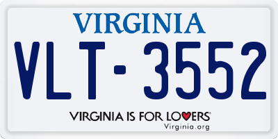 VA license plate VLT3552
