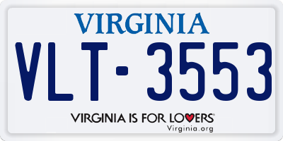 VA license plate VLT3553