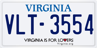 VA license plate VLT3554