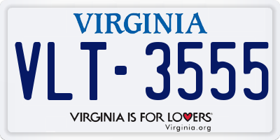 VA license plate VLT3555