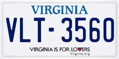 VA license plate VLT3560
