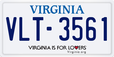 VA license plate VLT3561