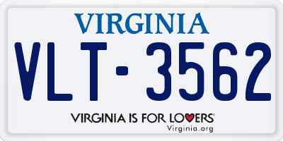 VA license plate VLT3562