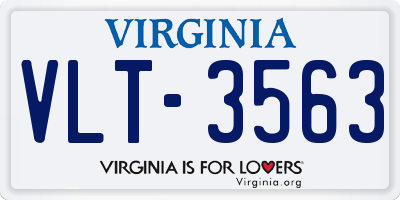 VA license plate VLT3563
