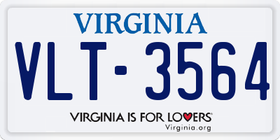 VA license plate VLT3564