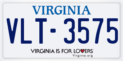 VA license plate VLT3575