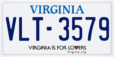 VA license plate VLT3579