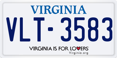 VA license plate VLT3583