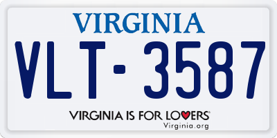 VA license plate VLT3587