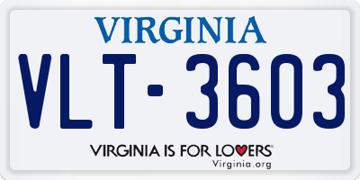 VA license plate VLT3603
