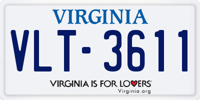 VA license plate VLT3611