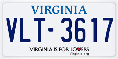 VA license plate VLT3617