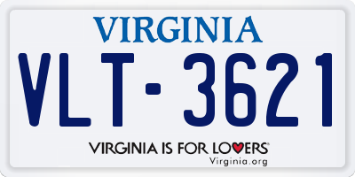 VA license plate VLT3621