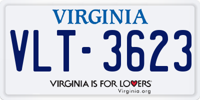 VA license plate VLT3623