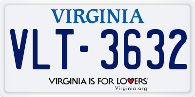 VA license plate VLT3632