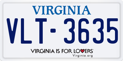 VA license plate VLT3635