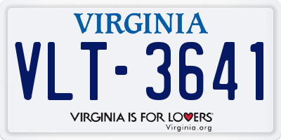 VA license plate VLT3641